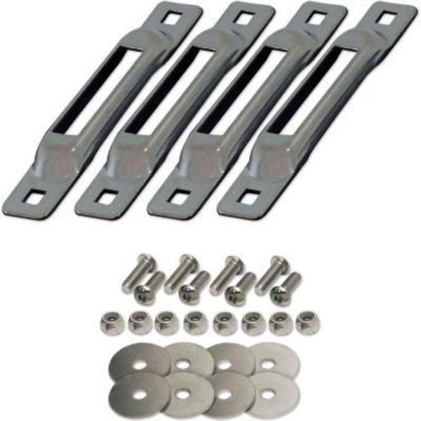 Snap-Loc Snap-Loc E-Track Single Strap Anchor W/ Allen Screws, Zinc, 4/Pack SLSZ4FA